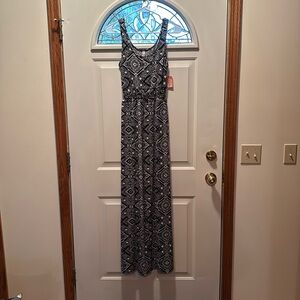 Black/cream long sundress